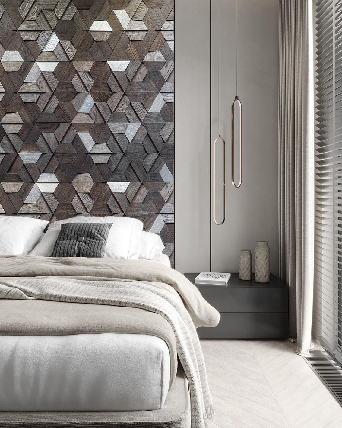 Стеновая панель Tarsi/Тарси Магна Эбен 365х417 мм Дуб/брашированный/масло